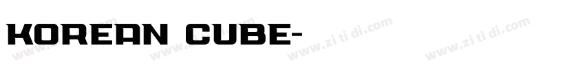 Korean CUBE字体转换